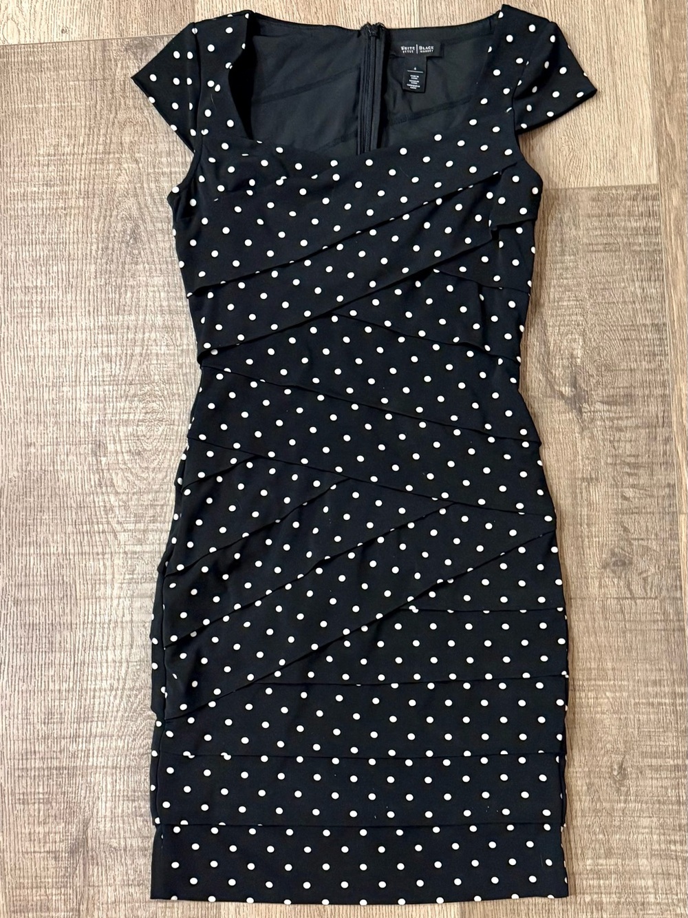 White House Black Market Black & White Polka Dot Mini Dress